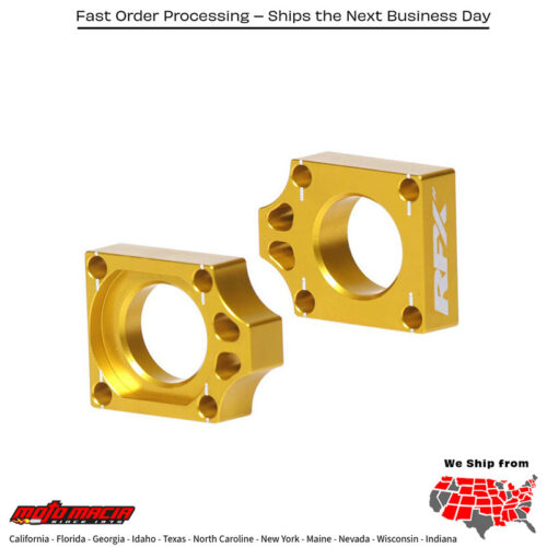 Rear Axle Blocks Yellow Suzuki Rm-Z250 Rm-Z450 2006-2025