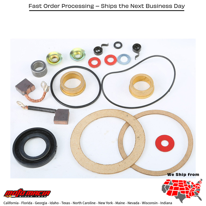 Starter Brush Kit Kawasaki Klt200c 1984-1984 Klt200a 1981-1983 Honda