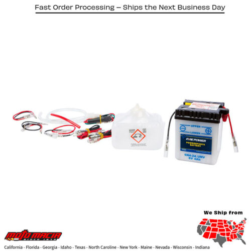 Battery W/Acid 6n4-2a Unv 6v Yamaha Dt80 1981-1983 Lb50 1981-1982