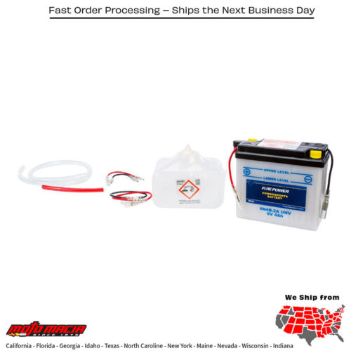 Battery W/Acid 6n4b-2a Unv 6v Suzuki Ts125 1971-1981 Ts185 1977-1981