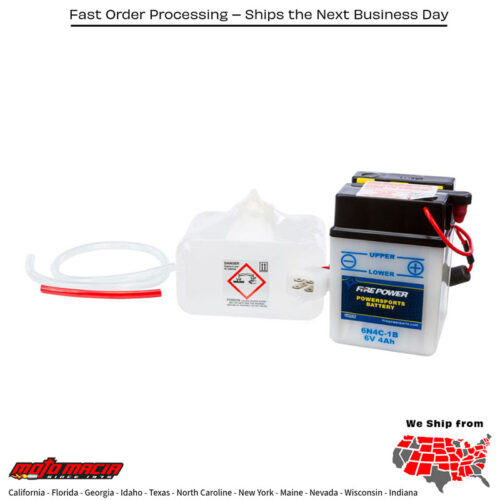 Battery W/Acid 6n4c-1b 6v Honda Ct70 1974-1979 Xl100s 1981-1982 more