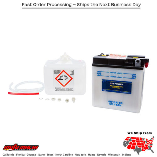 Battery W/Acid 6n11a-1b 6v