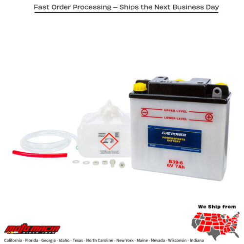 Battery W/Acid B39-6 6v