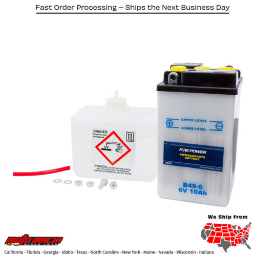 Battery W/Acid B49-6 6v