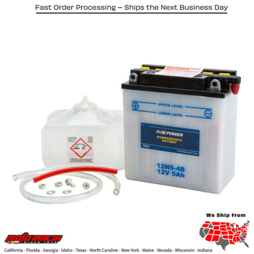 Battery W/Acid 12n5-4b 12v Honda Sl350 1970-1972 Sl175 1970-1971 Honda