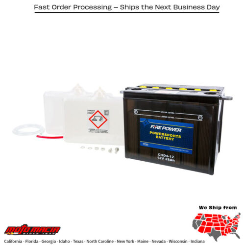 Battery W/Acid Chd4-12 12v Harley-Davidson Flhtc Electra Glide Classic 1983
