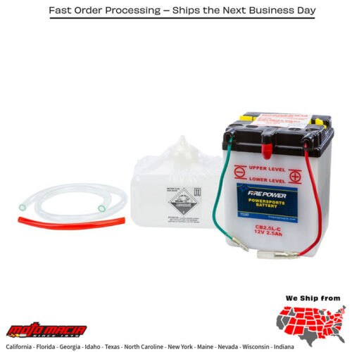 Battery W/Acid Cb2.5l-C 12v Heavy Duty Honda Xl125s 1985-1985 Mb5 198