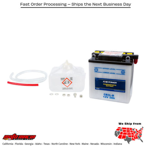 Battery W/Acid Cb3l-B 12v Heavy Duty Yamaha Xt350 1985-2000 Xt250 19 more