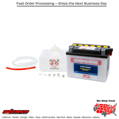 Battery W/Acid Cb4l-B 12v Heavy Duty Aprilia Rs50 2002-2005 Rs250 2 more