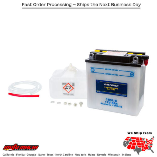 Battery W/Acid Cb5l-B 12v Heavy Duty Honda Nh80 Aero 1983-1984 C70 19 more