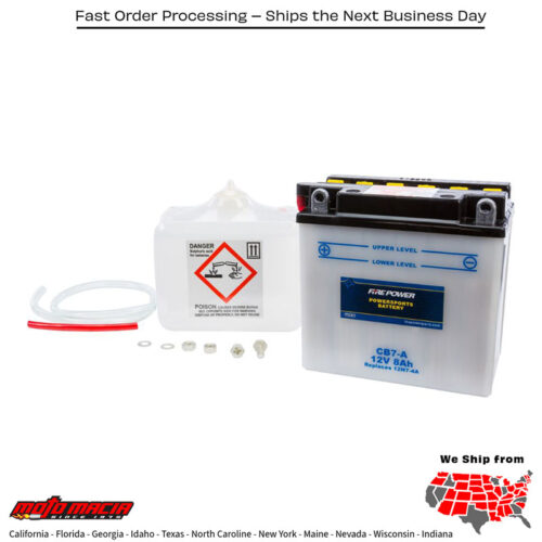 Battery W/Acid Cb7-A 12v Heavy Duty Suzuki Gn125e 1982-1995 Arctic Cat Prow