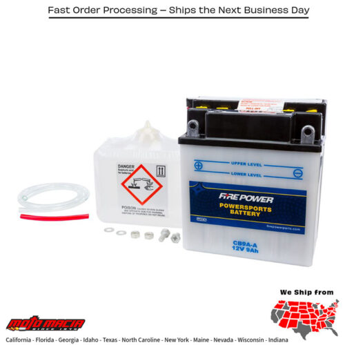 Battery W/Acid Cb9a-A 12v Heavy Duty Honda Trx125 1985-1986 Atc125m 1 more