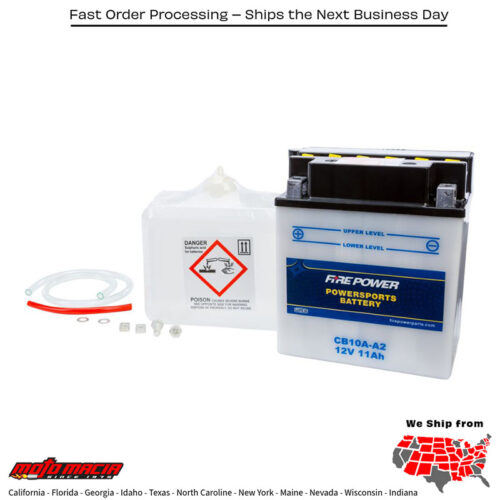 Battery W/Acid Cb10a-A2 12v Heavy Duty Kawasaki Klf250 Bayou [Sra] 2003-201