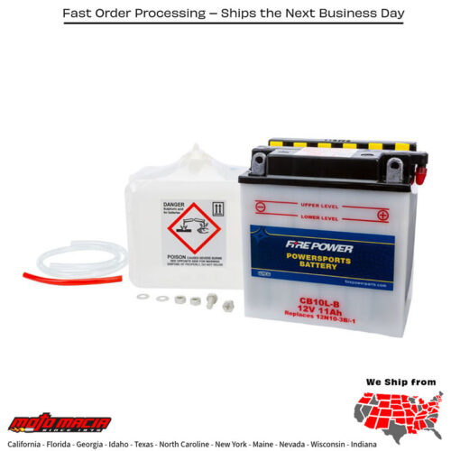 Battery W/Acid Cb10l-B 12v Heavy Duty Kawasaki Kz200 1978-1979 Klf