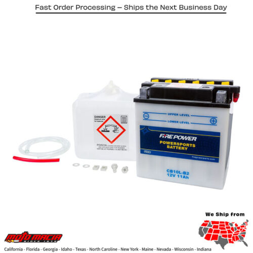 Battery W/Acid Cb10l-B2 12v Heavy Duty Suzuki Gs500f 2004-2010 Gsx60