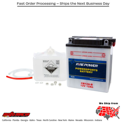 Battery W/Acid Cb12a-B 12v Heavy Duty Honda Xl600v Transalp 1989-1990