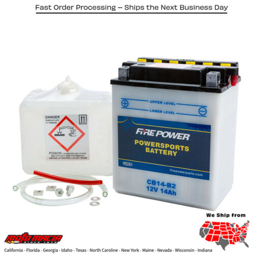 Battery W/Acid CB14-B2 12V Heavy Duty Polaris Ranger 570 EPS 2014-2016