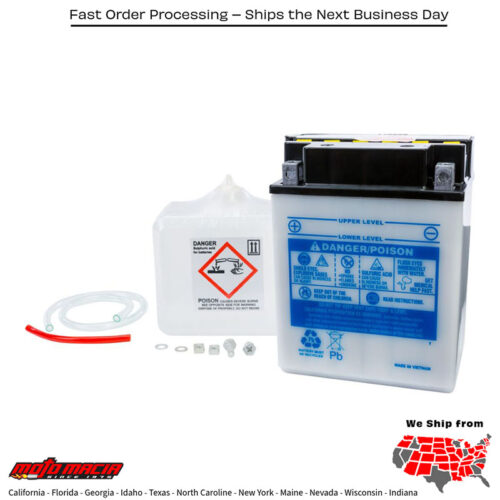 Battery W/Acid Cb14a-A1/14a-A2 12v Heavy Duty Polaris Ace 325 2014-2016 Polaris