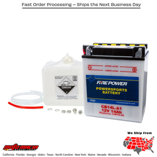 Battery W/Acid CB14L-A1 12V Heavy Duty Honda CB700SC Nighthawk S 1984-1986