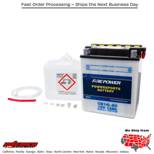 Battery W/Acid CB14L-B2 12V Heavy Duty Honda CBR1000F Hurricane 1987-1996 S More