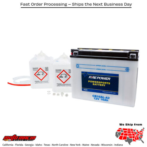 Battery W/Acid Cb16al-A2 12v Heavy Duty Yamaha Vmax 500 1995-2001 Ducati 91