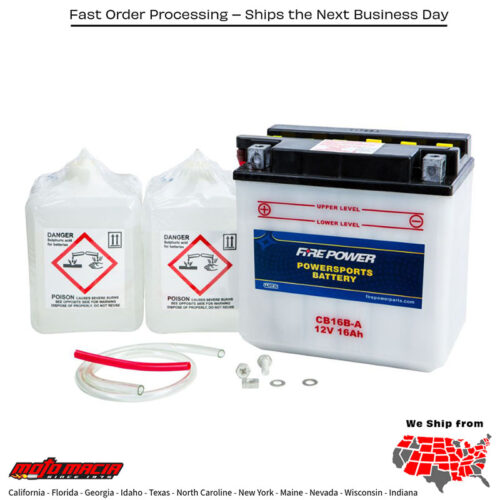 Battery W/Acid Cb16b-A 12v Heavy Duty Honda Vf1000r Interceptor 1985-1986 H