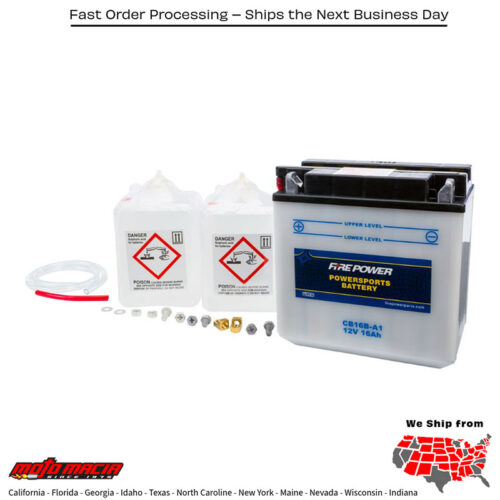 Battery W/Acid Cb16b-A1 12v Heavy Duty Suzuki Vs800 S50 Boulevard 2005-2009