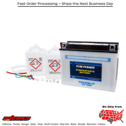 Battery W/Acid Sc50-N18l-At 12v Heavy Duty Kawasaki Zg1200 Voyager Xii 1986