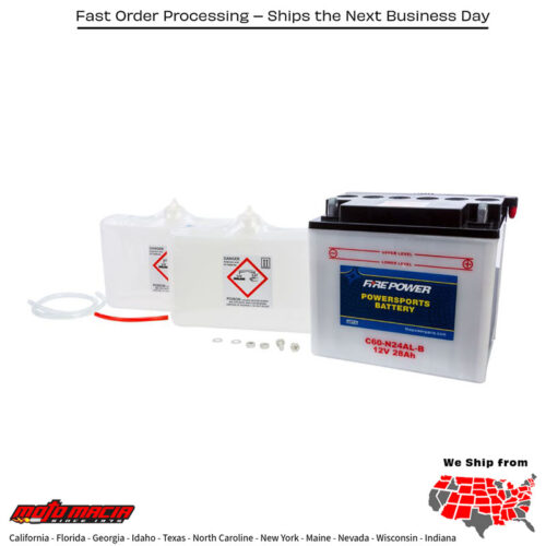 Battery W/Acid C60-N24al-B 12v Heavy Duty Suzuki Re5 1976-1976