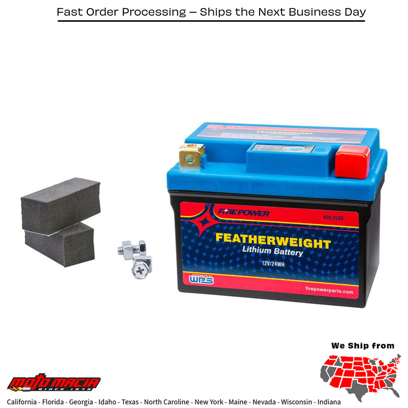 Featherweight Lithium Battery 120 Cca Hjtz5s-Fp-Il 12v/24wh Yamaha Tt-R230