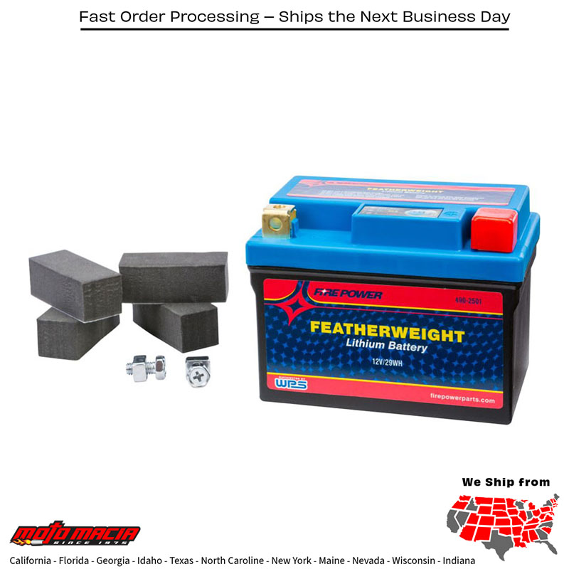 Featherweight Lithium Battery 150 Cca Hjtz7s-Fp-Il 12v/29wh Honda Cbr300r