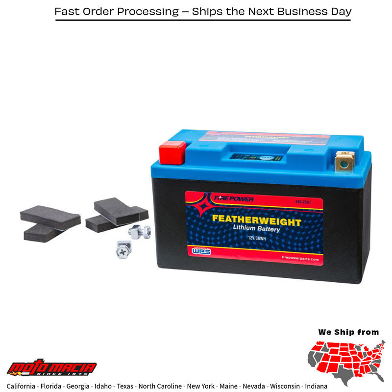 Featherweight Lithium Battery 190 Cca Hjt9b-Fp-Il 12v/36wh Yamaha Yfm700 Ra