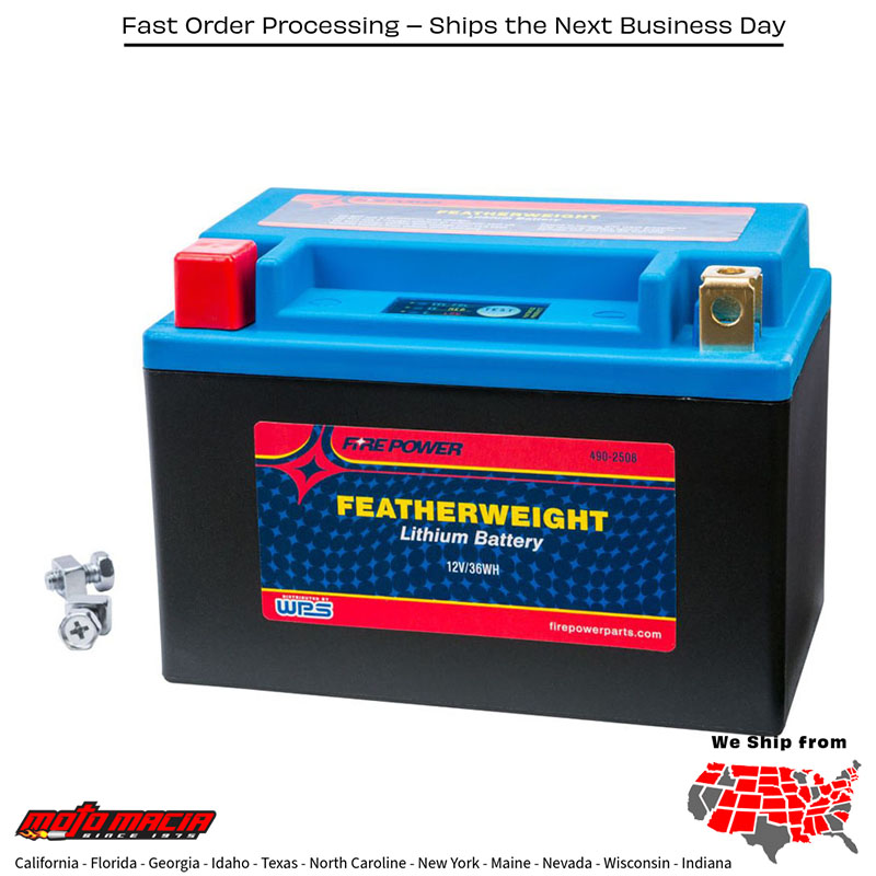 Featherweight Lithium Battery 180 Cca Hjtx9-Fp-Il 12v/36wh Suzuki Gsx-R750
