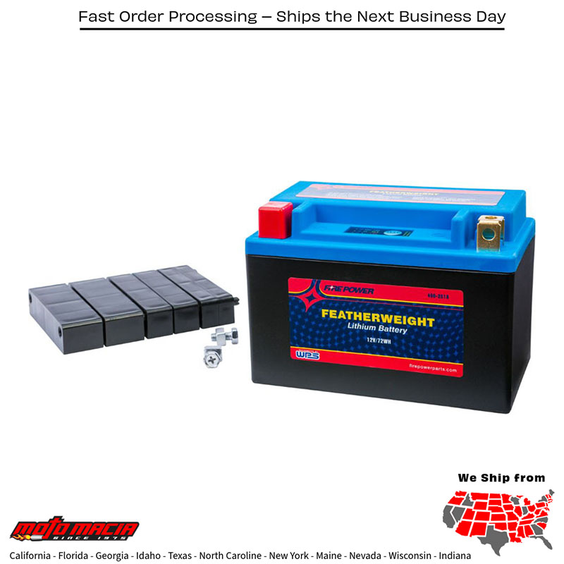Featherweight Lithium Battery 300 Cca Hjtx20ch-Fpil 12v/72wh Honda Sxs500m2