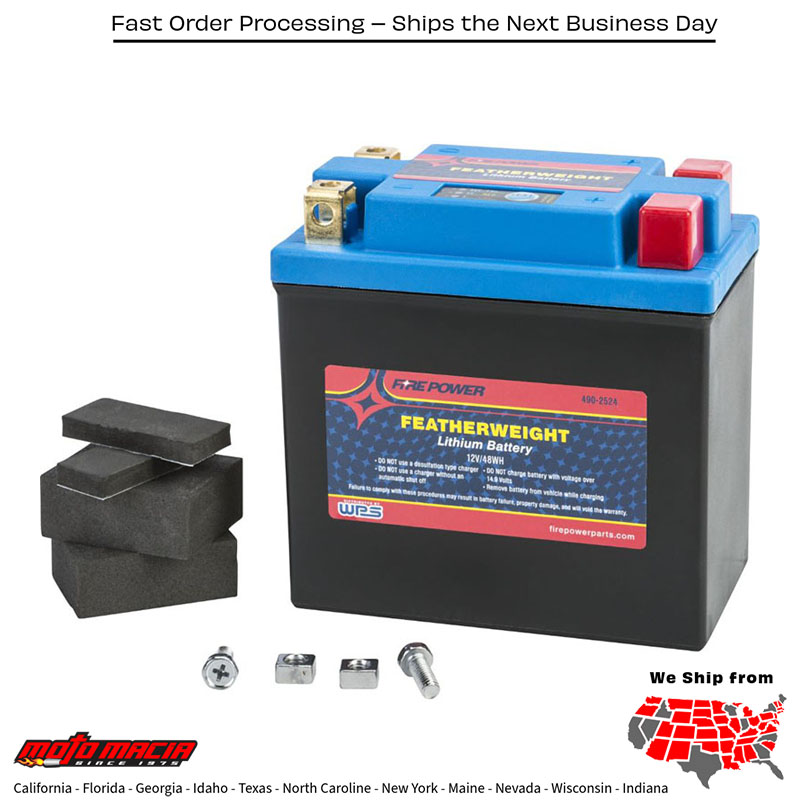 Featherweight Lithium Battery 250cca Hjtx14ah-Fp-Q 12v/48wh Polaris Rzr 570