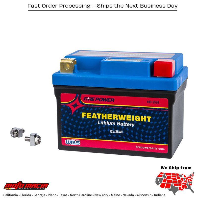 Featherweight Lithium Battery 180 Cca Hjtz5s-Fpz-Il 12v/36wh Yamaha Yzf-R3