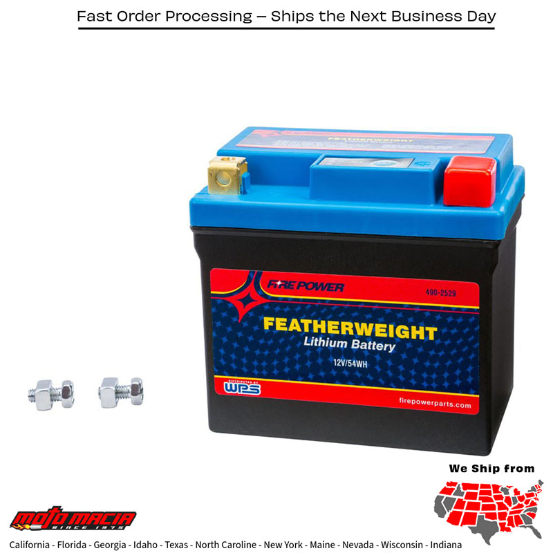 Featherweight Lithium Battery 240cca Hjtz7s-Fpp-Il 12v/54wh Honda Cbr1000rr
