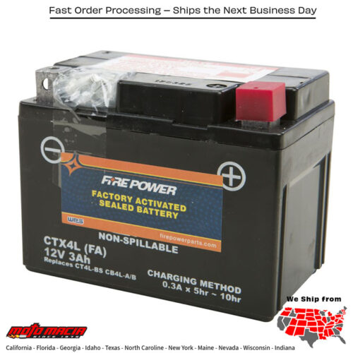 Battery Ctx4l/Ct4l Sealed Factory Activated Honda Crf110f 2013-2016 Ktm 350