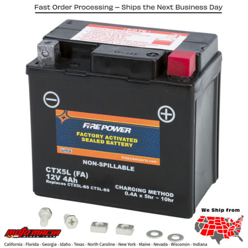 Battery Ctx5l Sealed Factory Activated Yamaha Yw50fx Zuma 2014-2018 Polaris