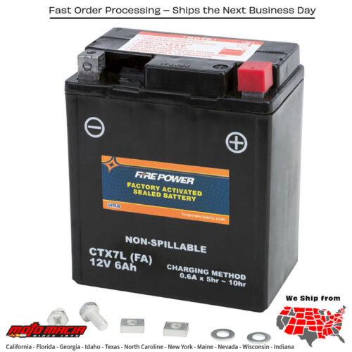 Battery CTX7L Sealed Factory Activated for Aprilia RS4 125 2012-2012 Honda CB300