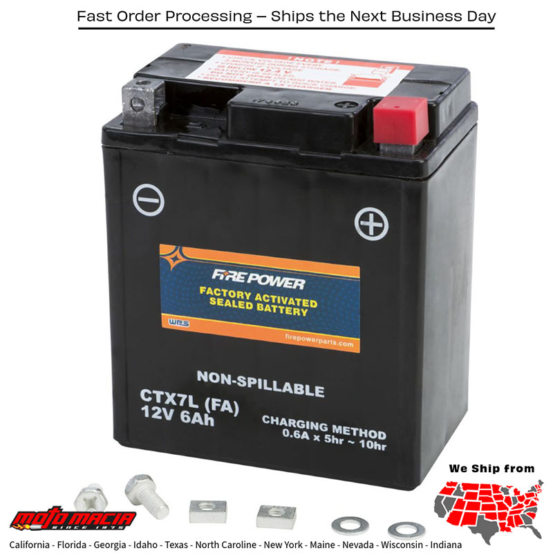 Battery CTX7L Sealed Factory Activated for Aprilia RS4 125 2012-2012 Honda CB300