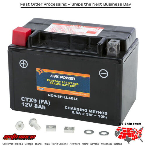 Battery Ctx9 Sealed Factory Activated Suzuki An200 Burgman 2014-2019