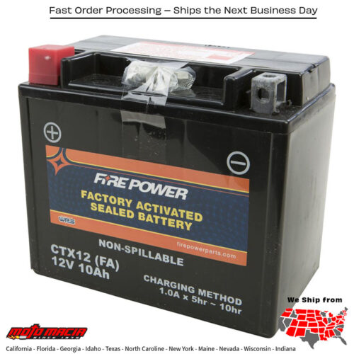 Battery Ctx12 Sealed Factory Activated Triumph Bonneville 865 2007-2015 Suzuki