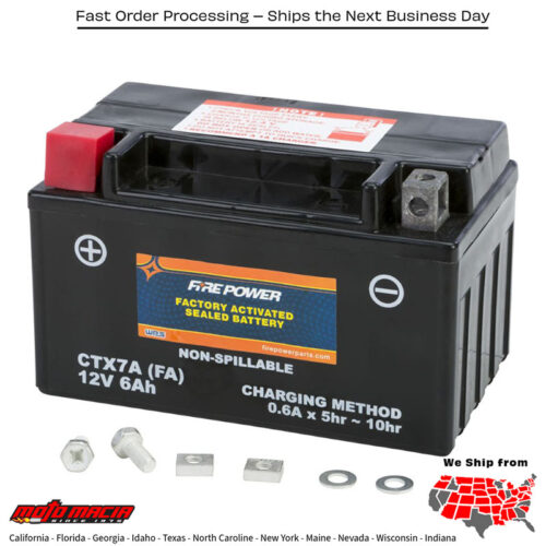 Battery Ctx7a Sealed Factory Activated Aprilia Sxv 450 2006-2009