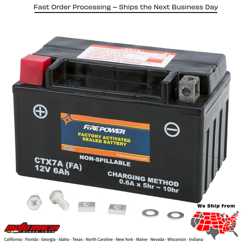 Battery Ctx7a Sealed Factory Activated Aprilia Sxv 450 2006-2009