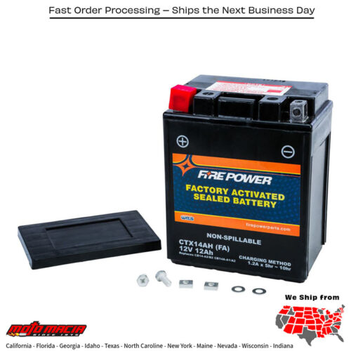 Battery Ctx14ah Sealed Factory Activated Polaris Ranger 570 [Fullsize] 2014