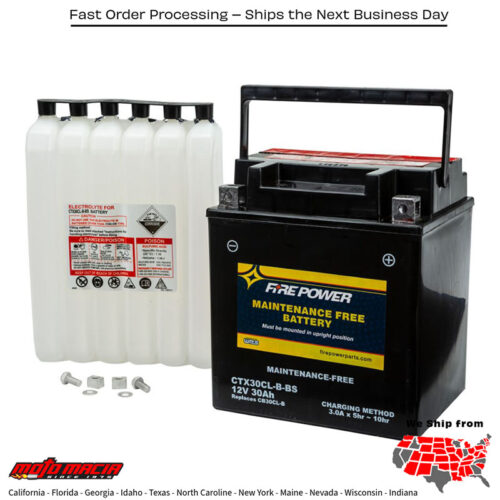 Battery Ctx30cl-B-Bs Maintenance Free Sea-Doo Rxp-X 255 2008-2011