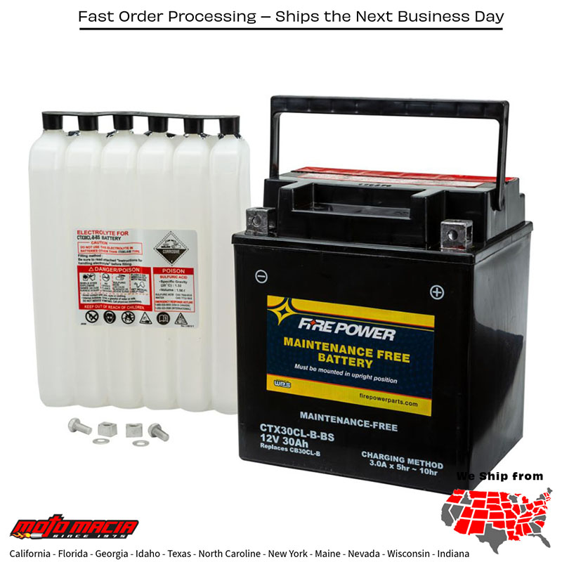 Battery Ctx30cl-B-Bs Maintenance Free Sea-Doo Rxp-X 255 2008-2011