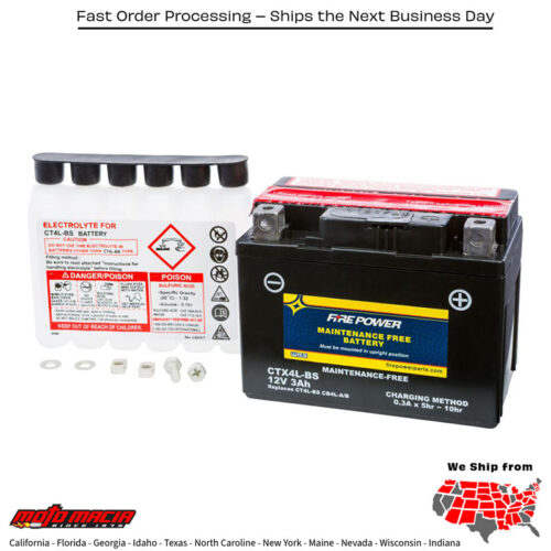 Battery Ctx4l-Bs Maintenance Free for Ktm 250 Xcf-W 2012-2016 and 300 Xc 2009-2