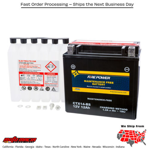 Battery Ctx14-Bs Maintenance Free Suzuki Lt-A450x Kingquad Axi 4x4 [Irs] 20 more